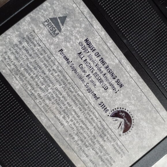 House Of The Rising Sun VHS 1987 Tape Prism 80s Bryan Ferry Tina Turner - Picture 7 of 7